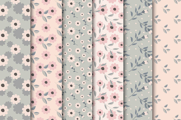 50% Off! Gray - Pink Digital Papers in Patterns - product preview 1