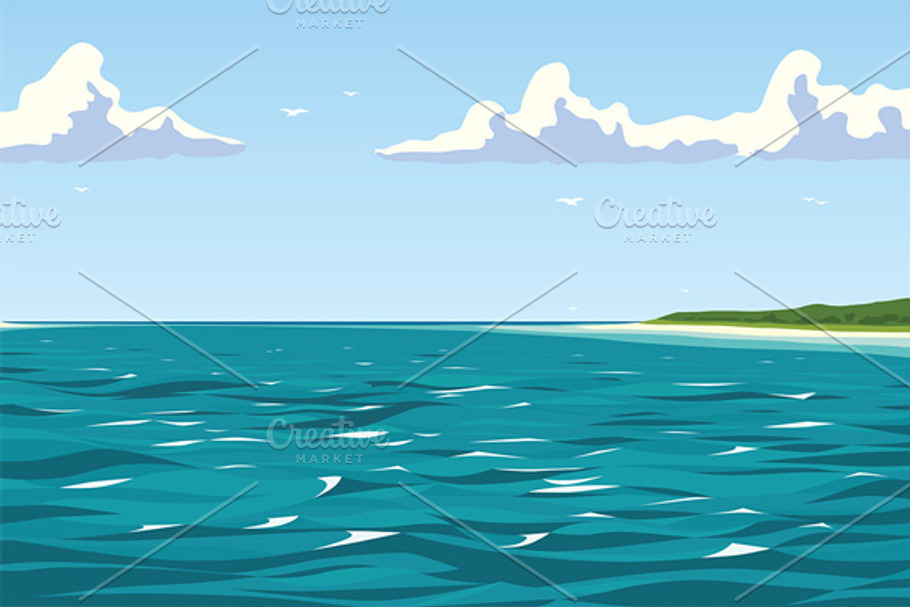 Calm View of the Seaside in Illustrations - product preview 8
