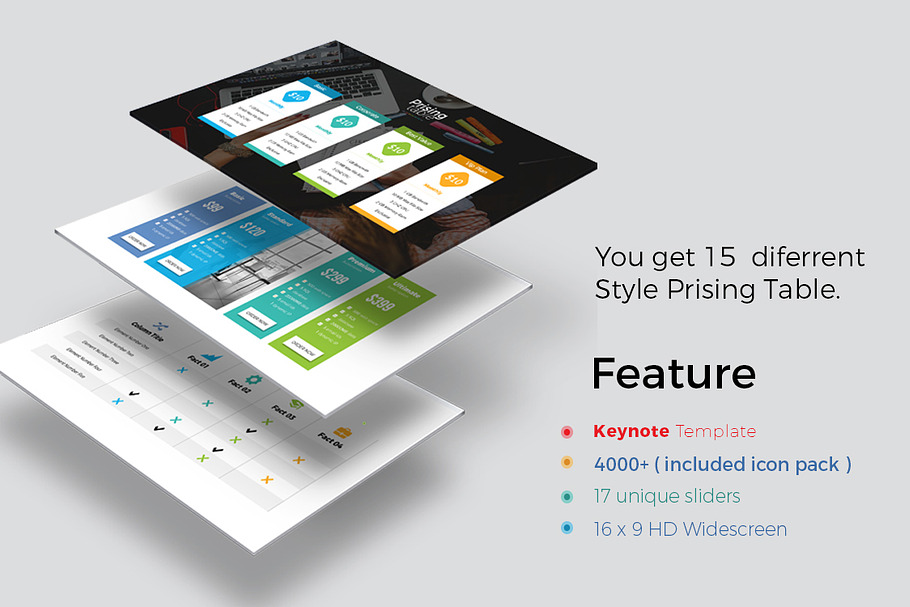 Pricing Table Keynote Template in Keynote Templates - product preview 8
