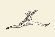  Sketch of a running man
