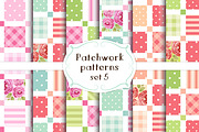 Patchwork seamless patterns set#5