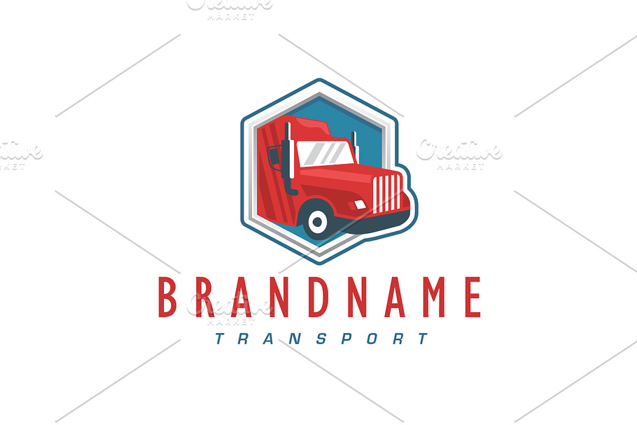 Shipping Truck Logo in Logo Templates - product preview 8