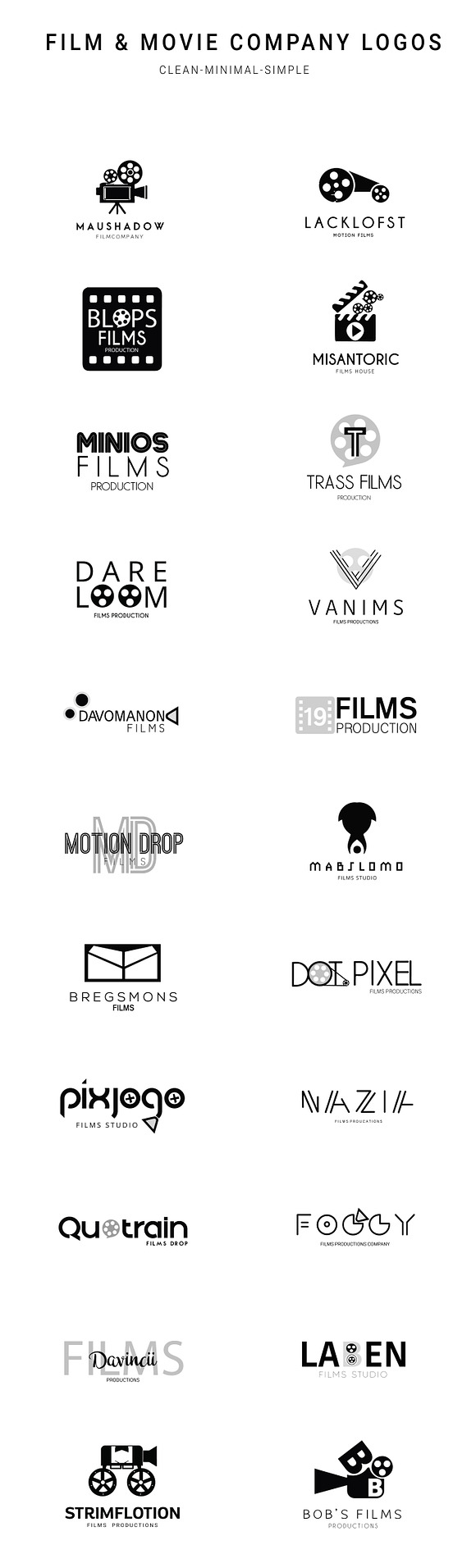 Camera,Movie & Film Production Logos in Logo Templates - product preview 1
