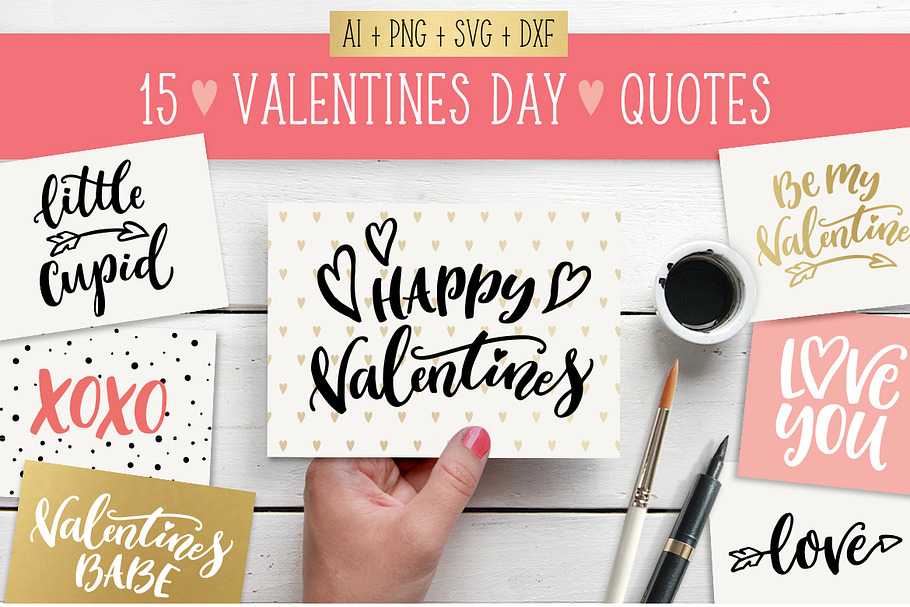 Valentines Day quotes SVG bundle