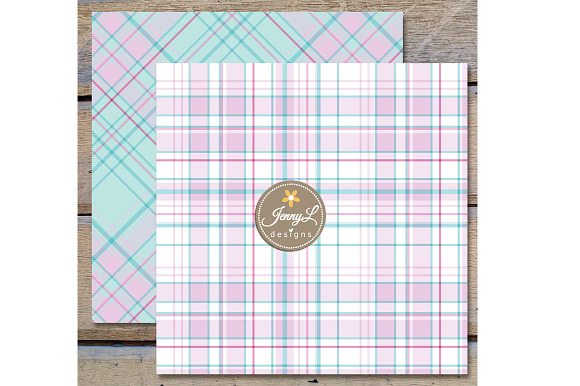 Valentine Plaid Digital Papers in Patterns - product preview 1