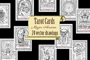 Vector Tarot Cards. Major Arcana
