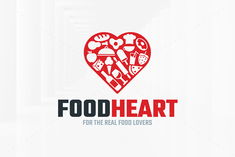 Food Heart Logo Template Creative Logo Templates Creative Market
