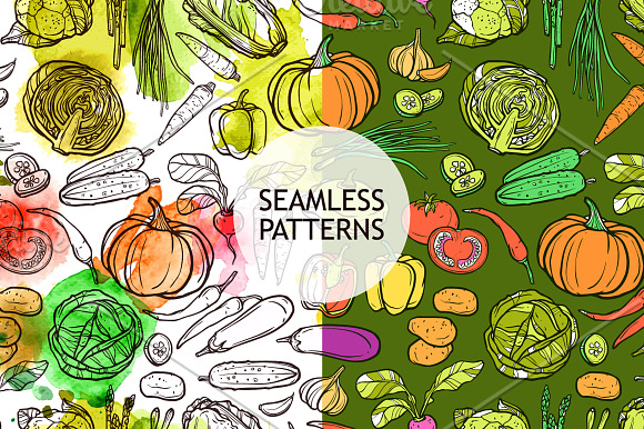 Fresh Vegetables Set in Illustrations - product preview 2