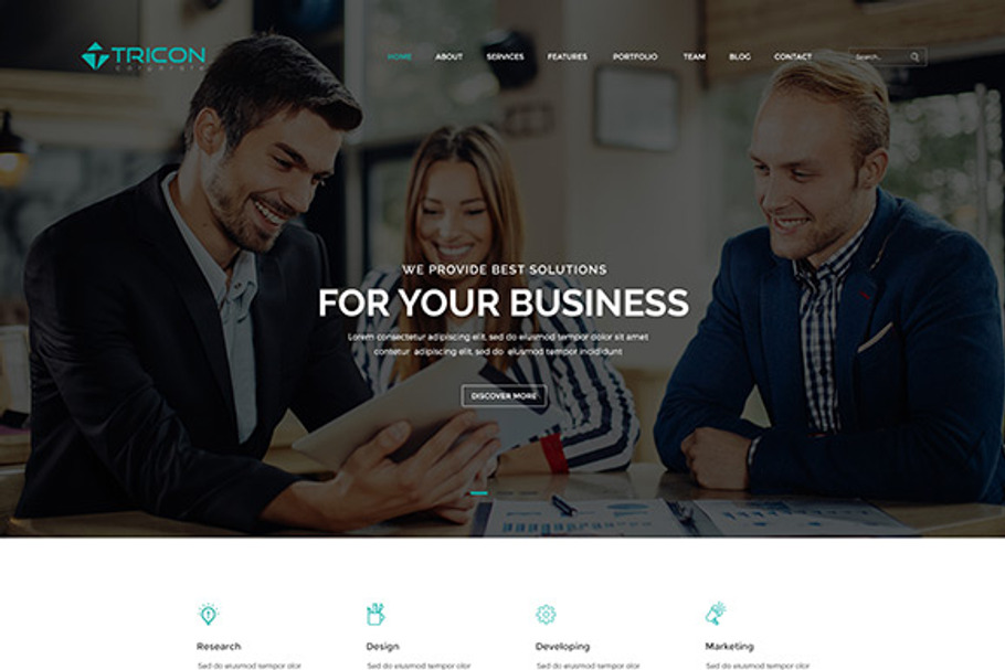 Tricon – Multipurpose HTML Template in HTML/CSS Themes - product preview 8