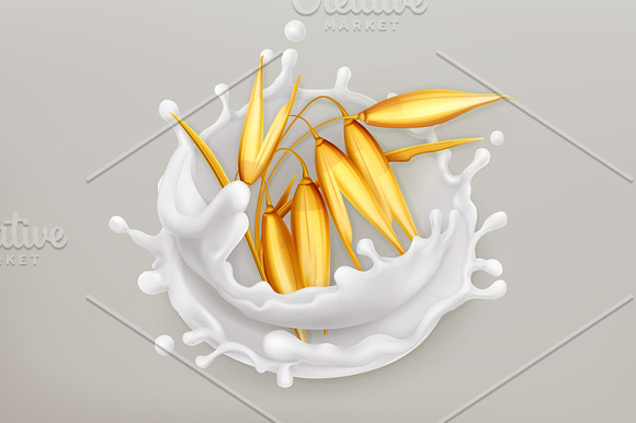 Fruits, berries and yogurt, vector in Illustrations - product preview 2