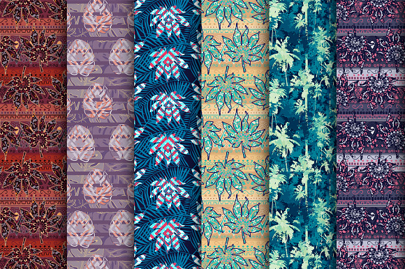 12 trendy tropical pattern. in Patterns - product preview 1