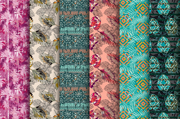 12 trendy tropical pattern. in Patterns - product preview 2