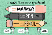 Might Could Drawing Tools Font Trio