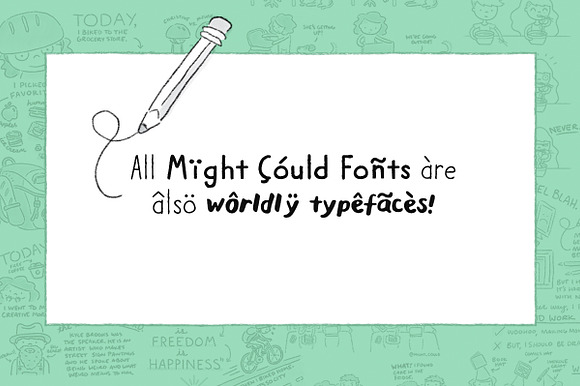 Might Could Drawing Tools Font Trio in Comic Sans Fonts - product preview 2