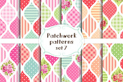 Patchwork seamless patterns set#7