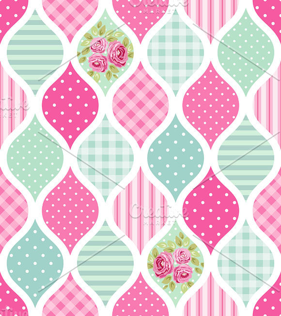 Patchwork seamless patterns set#7 in Patterns - product preview 4