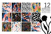 12 artistic seamless patterns.