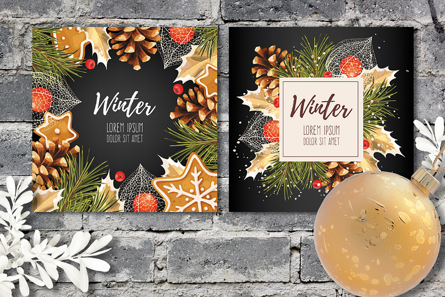 Winter Cards  in Postcard Templates - product preview 8
