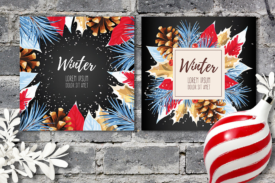 Winter Cards 2 in Postcard Templates - product preview 8
