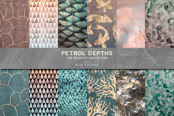 36 Aquatic Rose Gold & Textures in Patterns - product preview 1