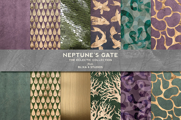 36 Aquatic Rose Gold & Textures in Patterns - product preview 2