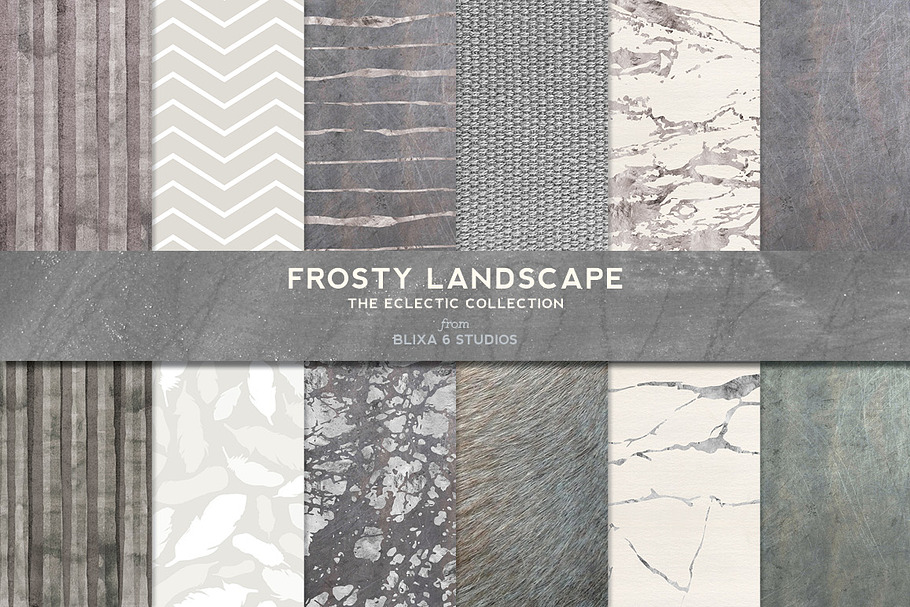 Frosty Silver Foil & Watercolors in Patterns - product preview 8