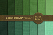 Green burlap digital paper 