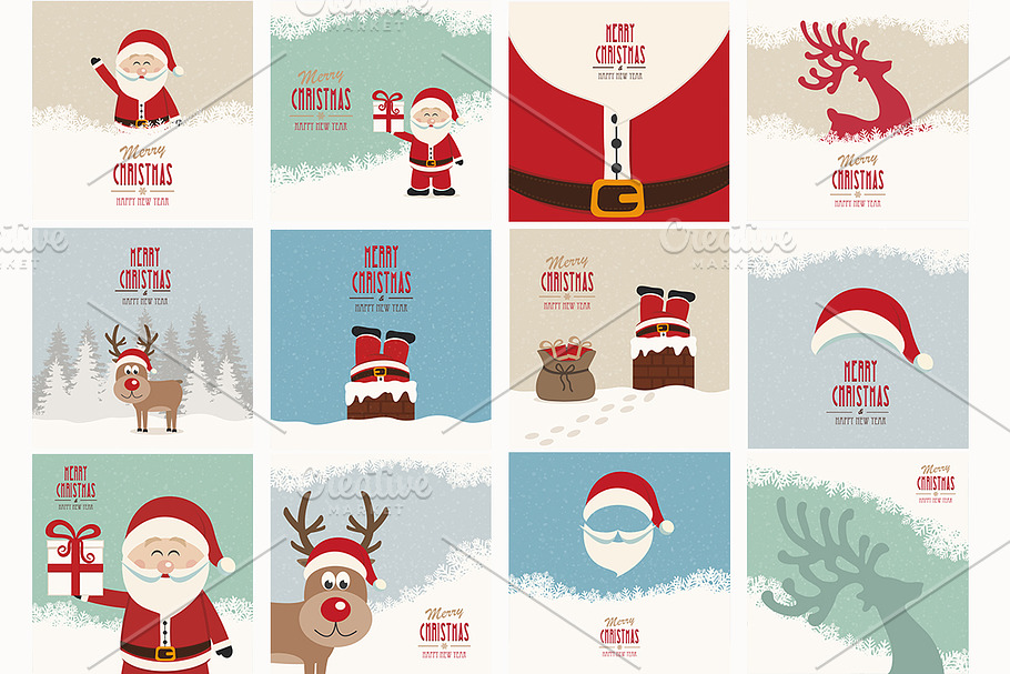 24 Vintage Christmas Pack in Illustrations - product preview 8