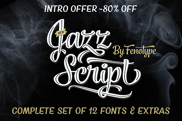 Jazz Script 12 fonts + extras -40% in Script Fonts - product preview 4