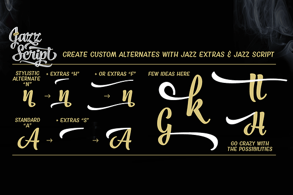 Jazz Script 12 fonts + extras -40% in Script Fonts - product preview 7