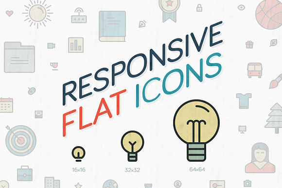 Responsive Flat Icons in Flat Icons - product preview 2