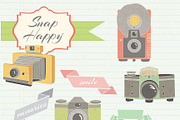 Vintage Cameras clipart and paper