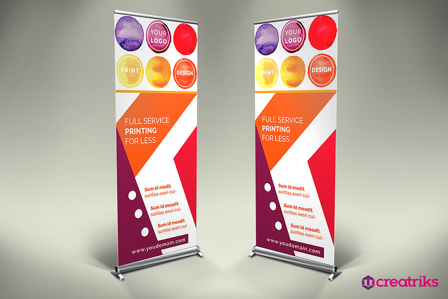 Printing House Roll Up Banner in Presentation Templates - product preview 8