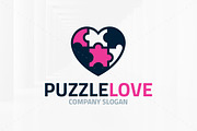 Puzzle Love Logo Template