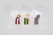 3d illustration. Magic Kings Letters