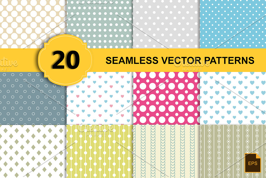 Seamless vector patterns(20 eps,png)