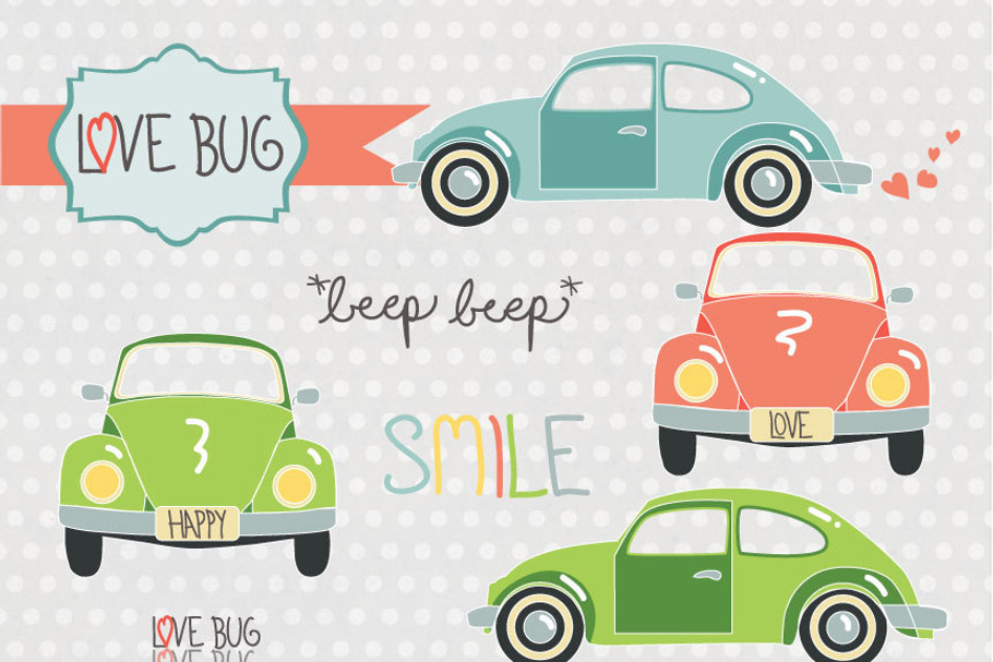 Love Bugs clipart set in Graphics - product preview 8
