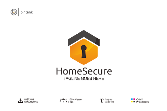 Home Secure Logo in Logo Templates - product preview 1