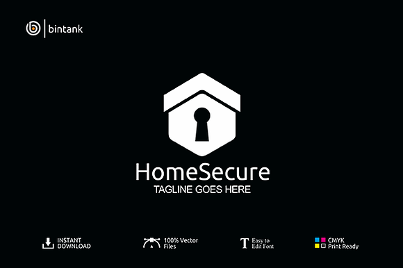 Home Secure Logo in Logo Templates - product preview 2