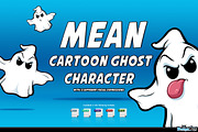 Mean Cartoon Ghost Character