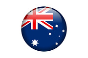 Australian Flag Glossy Button
