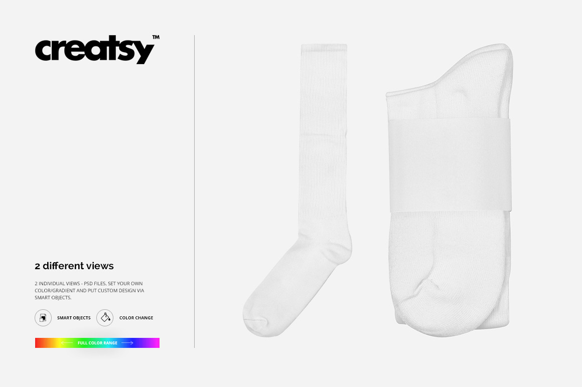Knee High Socks Mockup Set | Creative Daddy
