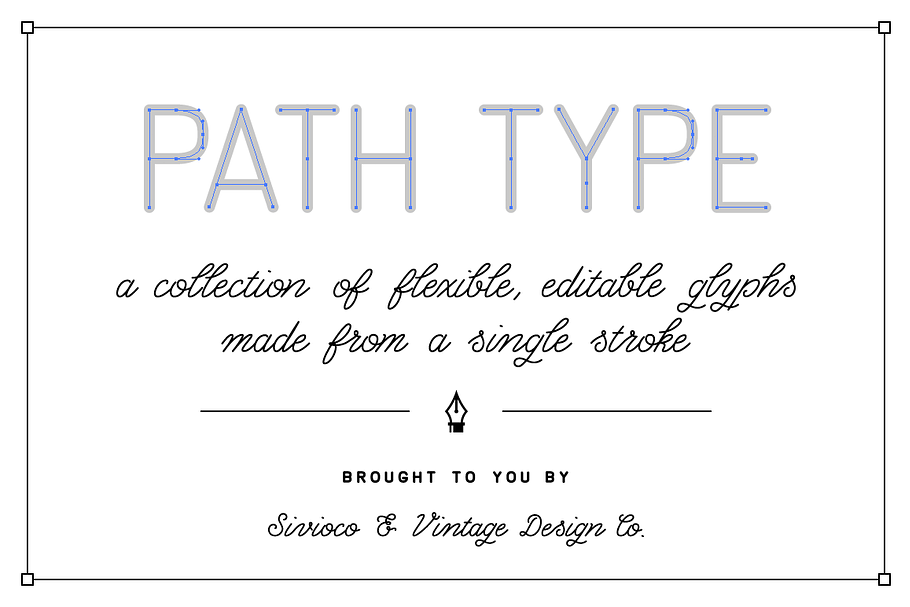 Path Type – Single Stroke Glyph Set in Chalkboard Fonts - product preview 8