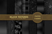 Black Textures digital paper 