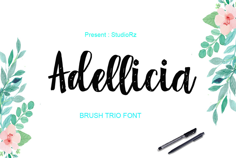Adellicia Trio Font in Script Fonts - product preview 8