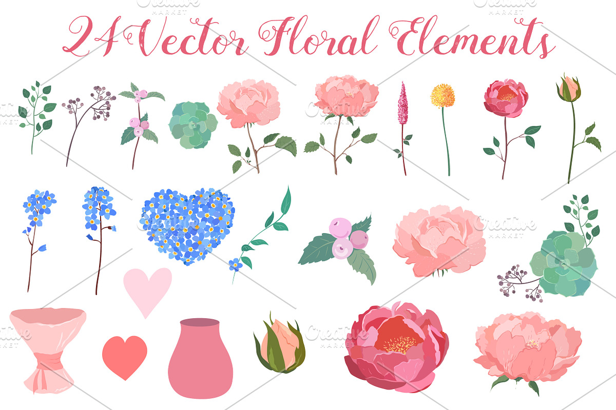 SALE! Gentle Floral Design in Illustrations - product preview 8