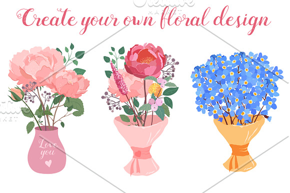 SALE! Gentle Floral Design in Illustrations - product preview 1