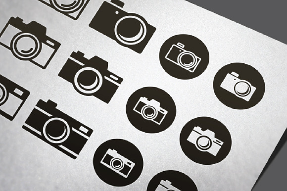Photography Camera Icon Symbol Set in Graphics - product preview 1