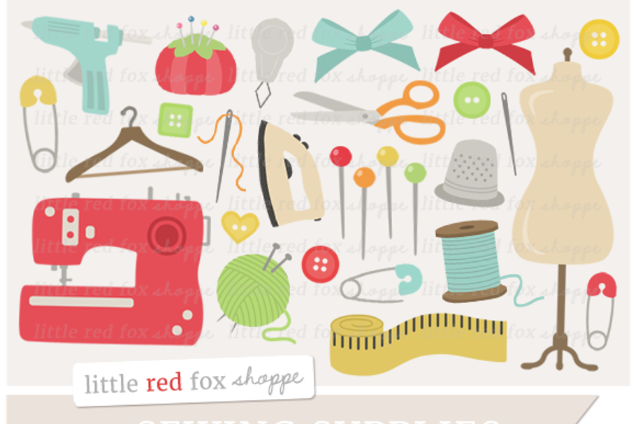 Sewing Supplies Clipart