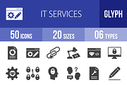 50 IT Services Glyph Icons